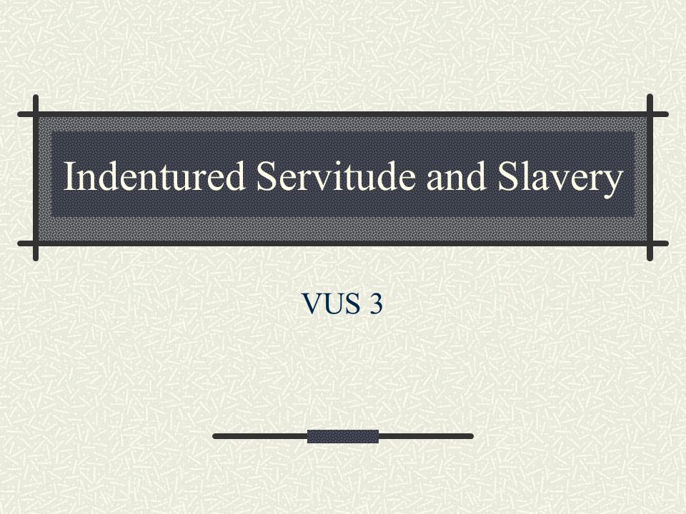 Indentured servants essay